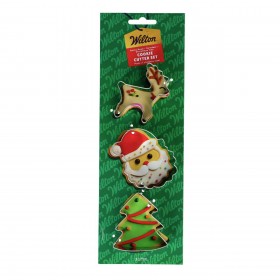 Комплект метални кутери "Елен, Дядо Коледа, Елха"